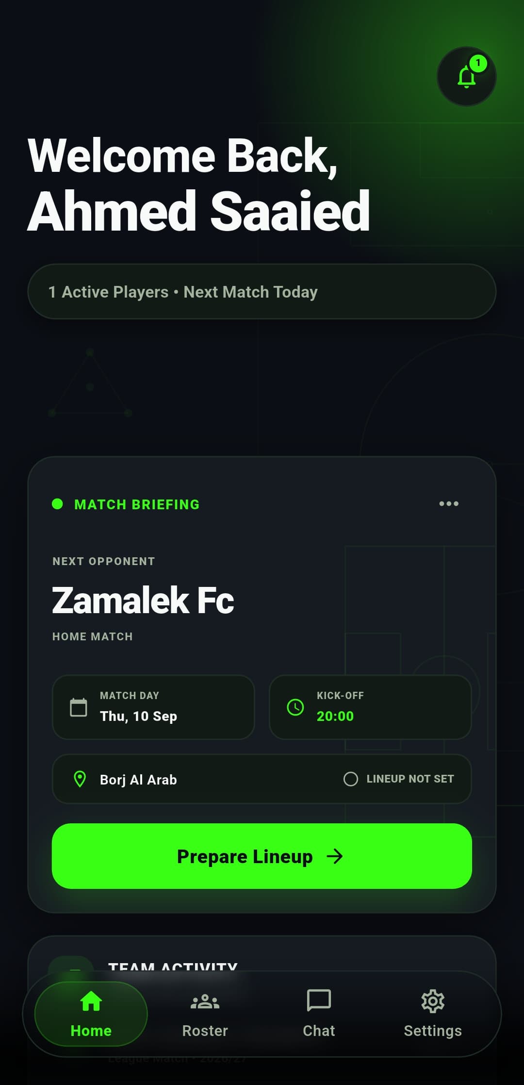 SquadTactics Pro football management mobile app